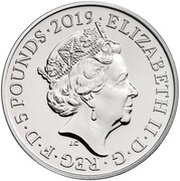 5 Pounds - Elizabeth II 5th portrait; Ceremony of the Keys obverse image