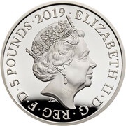 5 Pounds - Elizabeth II Ceremony of the Keys; Silver Piedfort obverse image