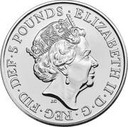 5 Pounds - Elizabeth II 5th portrait; Remembrance Day 2019 obverse image
