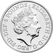 5 Pounds - Elizabeth II 5th portrait; Year of the Rat obverse image