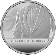5 Pounds - Elizabeth II James Bond - III; Silver Proof, United Kingdom, 2020 reverse image