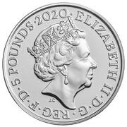 5 Pounds - Elizabeth II 5th portrait; King George III obverse image