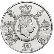 5 Pounds - Elizabeth II 5th portrait; King George III, United Kingdom, 2020 reverse image