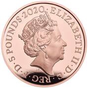 5 Pounds - Elizabeth II King George III; Gold Proof obverse image