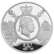 5 Pounds - Elizabeth II King George III; Silver Piedfort, United Kingdom, 2020 reverse image