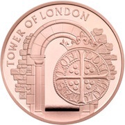 5 Pounds - Elizabeth II The Royal Mint; Gold Proof, United Kingdom, 2020 reverse image