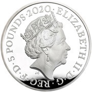 5 Pounds - Elizabeth II The Royal Mint; Silver Piedfort obverse image