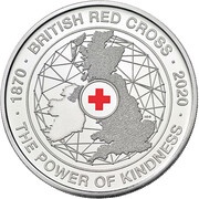 5 Pounds - Elizabeth II 5th Portrait; British Red Cross, United Kingdom, 2020 reverse image