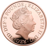 5 Pounds - Elizabeth II British Red Cross; Gold Proof obverse image