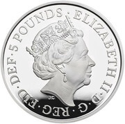 5 Pounds - Elizabeth II British Red Cross; Silver Piedfort obverse image