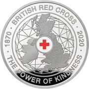 5 Pounds - Elizabeth II British Red Cross; Silver Piedfort, United Kingdom, 2020 reverse image