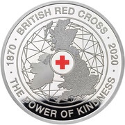 5 Pounds - Elizabeth II British Red Cross; Silver Proof, United Kingdom, 2020 reverse image