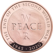 5 Pounds - Elizabeth II World War II; Gold Proof, United Kingdom, 2020 reverse image