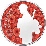 5 Pounds - Elizabeth II 5th portrait; Remembrance Day, United Kingdom, 2020 reverse image