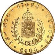 6400 Réis - Pedro II, Brazil, 1832-1833 reverse image