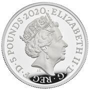 5 Pounds - Elizabeth II The band Queen; Silver Proof obverse image