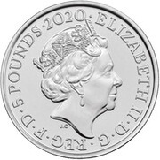 5 Pounds - Elizabeth II 5th portrait; The band Queen obverse image