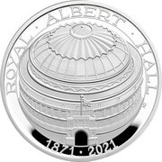 5 Pounds - Elizabeth II Royal Albert Hall; Silver Proof, United Kingdom, 2021 reverse image