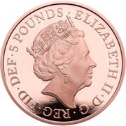 5 Pounds - Elizabeth II Alfred The Great; Gold Proof obverse image