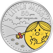 5 Pounds - Elizabeth II 5th portrait; Little Miss Sunshine, United Kingdom, 2021 reverse image