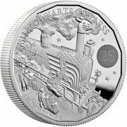 5 Pounds - Elizabeth II Hogwarts Express; Silver Proof, United Kingdom, 2022 reverse image