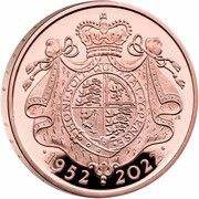 5 Pounds - Elizabeth II Platinum Jubilee; Gold Proof, United Kingdom, 2022 reverse image
