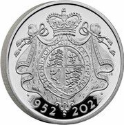 5 Pounds - Elizabeth II 5th portrait; Platinum Jubilee, United Kingdom, 2022 reverse image