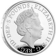 5 Pounds - Elizabeth II Platinum Jubilee; Silver Proof obverse image