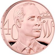 5 Pounds - Elizabeth II Prince William's Birthday; Gold Proof, United Kingdom, 2022 reverse image