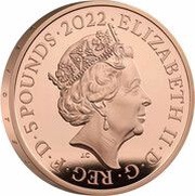 5 Pounds - Elizabeth II The Queen's Reign, Bestowing Her Honours; Gold Proof obverse image