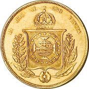 20 000 Réis - Pedro II, Brazil, 1853-1889 reverse image