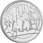 5 Pounds - Elizabeth II 5th portrait; The Queen's Reign, Commonwealth of Nations, United Kingdom, 2022 reverse image
