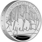 5 Pounds - Elizabeth II The Queen's Reign, Commonwealth of Nations; Silver Piedfort, United Kingdom, 2022 reverse image
