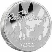 5 Pounds - Elizabeth II The Rolling Stones; Silver Proof, United Kingdom, 2022 reverse image