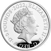 5 Pounds - Elizabeth II Lion of England; Silver Proof obverse image