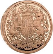 5 Sovereigns - Charles III Queen Elizabeth II Memorial, United Kingdom, 2022 reverse image
