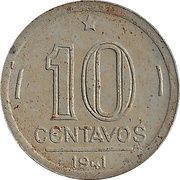 10 Centavos Trial Strike; Getúlio Vargas reverse image