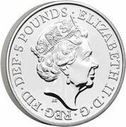 5 Pounds - Elizabeth II Posthumous; 5th portrait; Year of the Rabbit obverse image