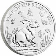 5 Pounds - Elizabeth II Posthumous; 5th portrait; Year of the Rabbit, United Kingdom, 2023 reverse image