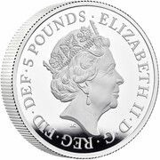 5 Pounds - Elizabeth II Posthumous; Yale of Beaufort; Silver Proof obverse image