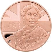 5 Pounds - Charles III Mary Seacole; Gold Proof, United Kingdom, 2023 reverse image