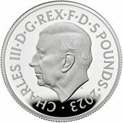 5 Pounds - Charles III The Lion and The Eagle; Silver Proof obverse image