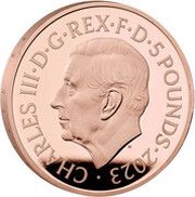 5 Pounds - Charles III King Charles' 75th Birthday; Gold Proof obverse image