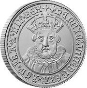5 Pounds - Charles III Henry VIII; Silver Proof, United Kingdom, 2023 reverse image