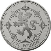 5 Pounds - Charles III Scottish Lion, United Kingdom, 2023 reverse image
