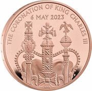 5 Pounds - Charles III Coronation; Gold Proof reverse image