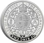 5 Pounds - Charles III Coronation; Silver Proof reverse image
