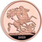 5 Sovereigns - Charles III Coronation, United Kingdom, 2023 reverse image