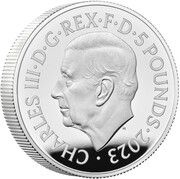 5 Pounds - Charles III The Police; Silver Proof obverse image