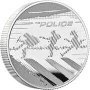 5 Pounds - Charles III The Police; Silver Proof, United Kingdom, 2023 reverse image